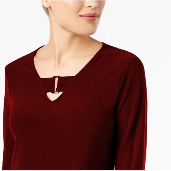 Alfani Keyhole High-Low Top Petite XL - Picture 2 of 4